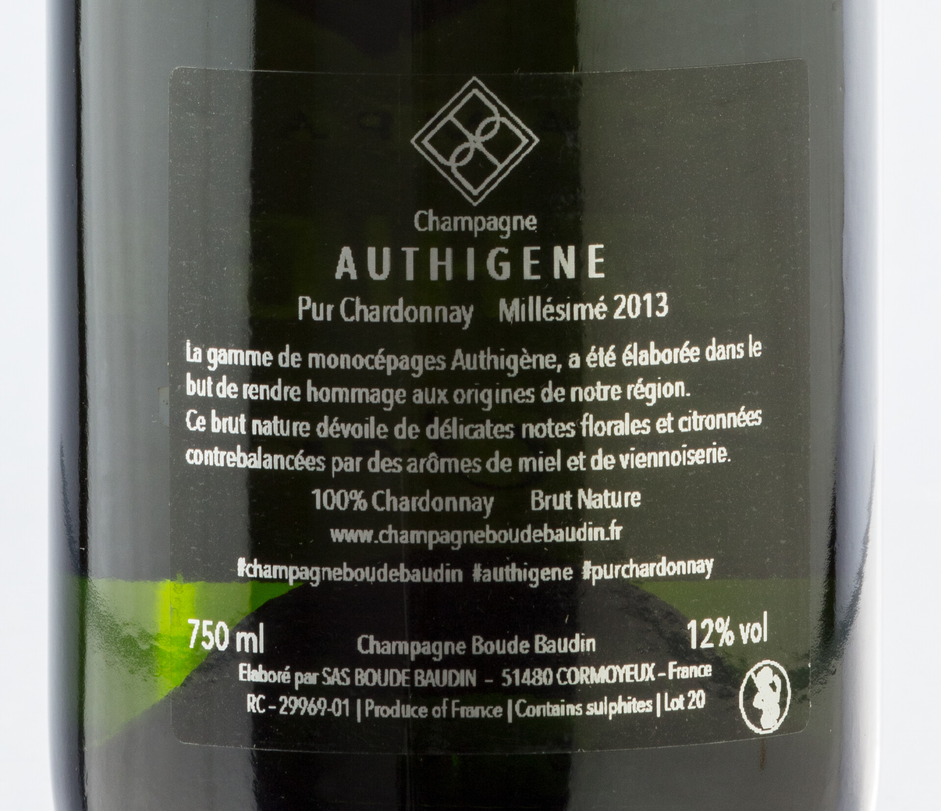 CHAMPAGNE Boude Baudin - AUTHIGENE PUR CHARDONNAY - Obrázek 4