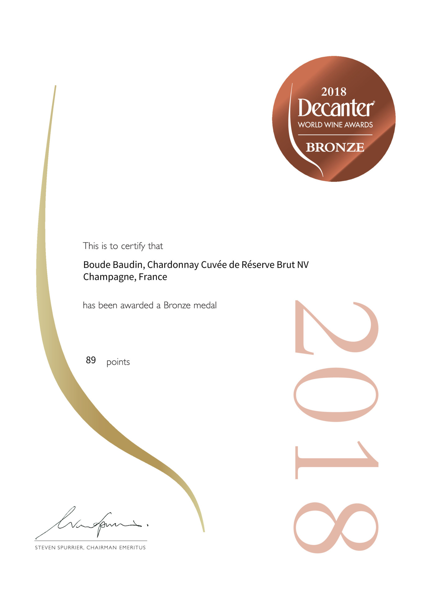 CHAMPAGNE Boude Baudin - CUVÉE DE RÉSERVE BdB - Obrázek 6