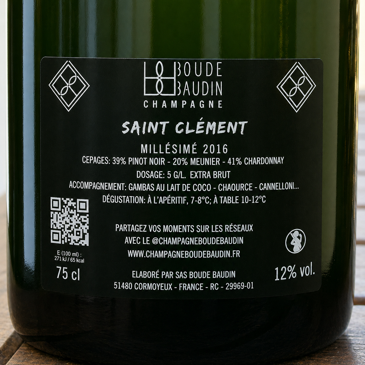 CHAMPAGNE Boude Baudin - SAINT CLÉMENT - Obrázek 3